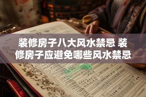 装修房子八大风水禁忌 装修房子应避免哪些风水禁忌