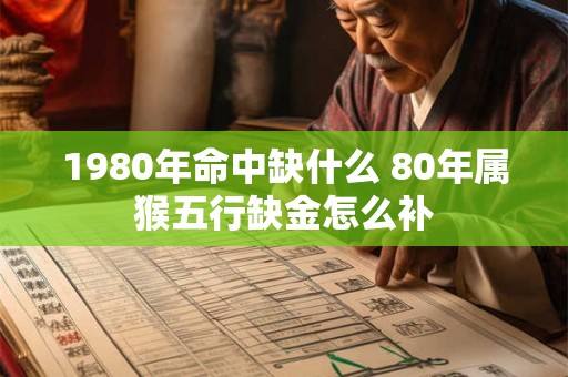 1980年命中缺什么 80年属猴五行缺金怎么补