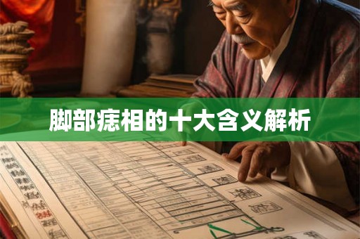 脚部痣相的十大含义解析