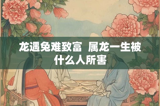 龙遇兔难致富  属龙一生被什么人所害