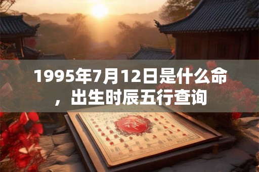 1995年7月12日是什么命，出生时辰五行查询