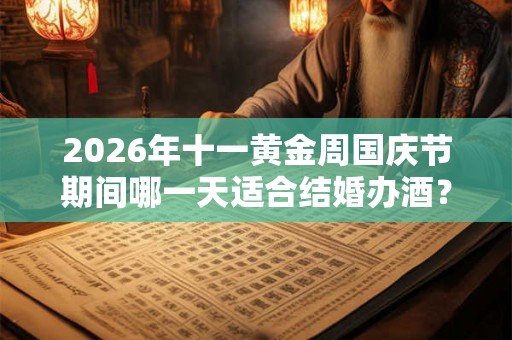 2026年十一黄金周国庆节期间哪一天适合结婚办酒？