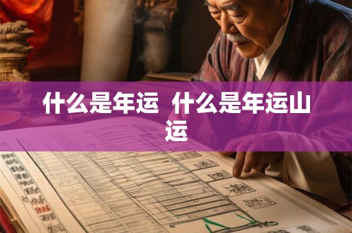 什么是年运  什么是年运山运