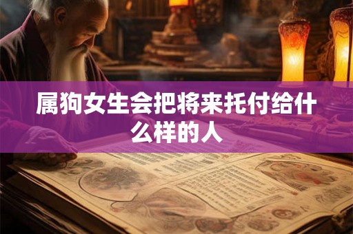 属狗女生会把将来托付给什么样的人