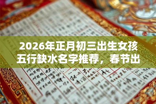 2026年正月初三出生女孩五行缺水名字推荐，春节出生要注意什么？