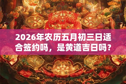 2026年农历五月初三日适合签约吗，是黄道吉日吗？