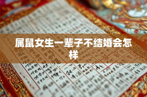 属鼠女生一辈子不结婚会怎样