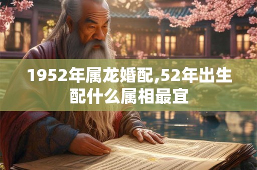 1952年属龙婚配,52年出生配什么属相最宜 1952年属龙婚配,52年出生配什么属相最宜