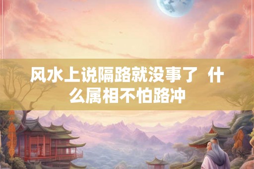 风水上说隔路就没事了  什么属相不怕路冲