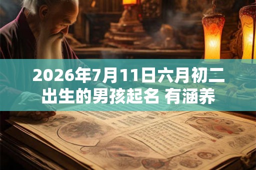 2026年7月11日六月初二出生的男孩起名 有涵养