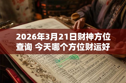 2026年3月21日财神方位查询 今天哪个方位财运好