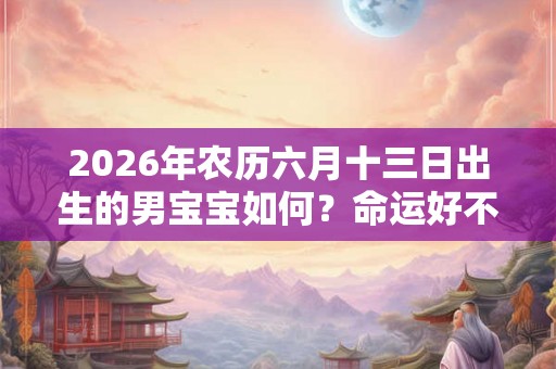 2026年农历六月十三日出生的男宝宝如何？命运好不好？