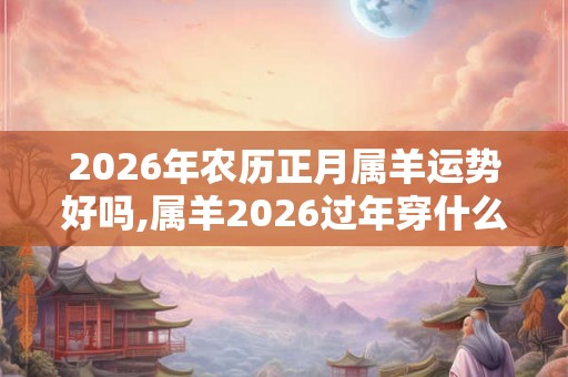 2026年农历正月属羊运势好吗,属羊2026过年穿什么颜色好 2026年农历正月属羊运势好吗,属羊2026过年穿什么颜色好