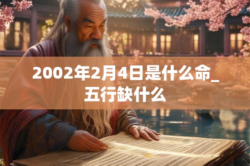 2002年2月4日是什么命_五行缺什么