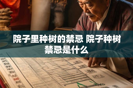 院子里种树的禁忌 院子种树禁忌是什么