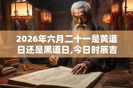 2026年六月二十一是黄道日还是黑道日,今日时辰吉凶查询