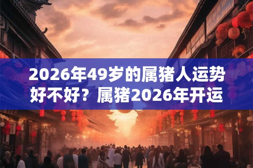 2026年49岁的属猪人运势好不好？属猪2026年开运方位？