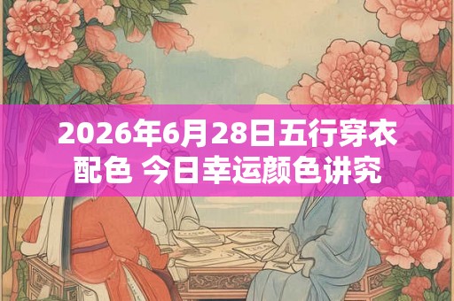 2026年6月28日五行穿衣配色 今日幸运颜色讲究