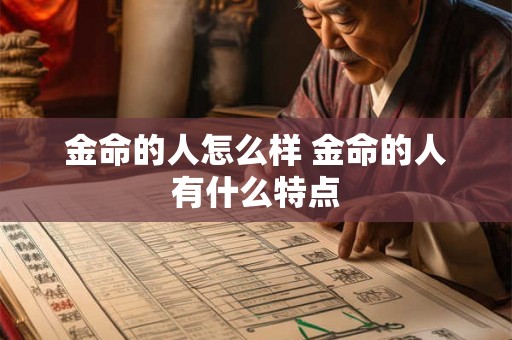 金命的人怎么样 金命的人有什么特点