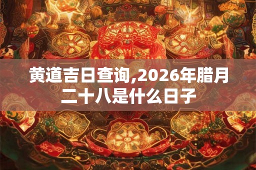 黄道吉日查询,2026年腊月二十八是什么日子