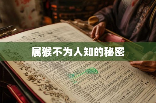 属猴不为人知的秘密