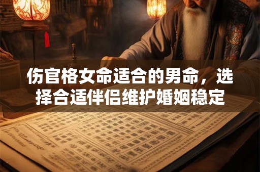 伤官格女命适合的男命，选择合适伴侣维护婚姻稳定
