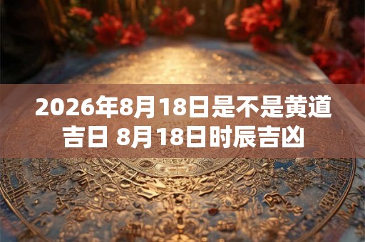2026年8月18日是不是黄道吉日 8月18日时辰吉凶