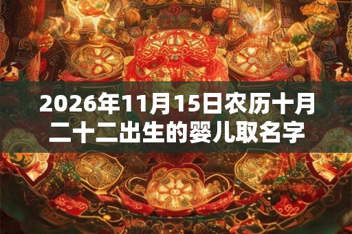 2026年11月15日农历十月二十二出生的婴儿取名字