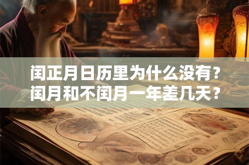 闰正月日历里为什么没有？闰月和不闰月一年差几天？
