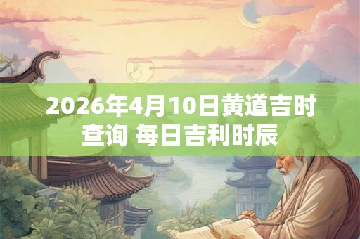 2026年4月10日黄道吉时查询 每日吉利时辰 2026年4月10日黄道吉时查询 每日吉利时辰
