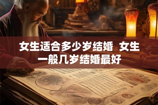 女生适合多少岁结婚 女生一般几岁结婚最好 女生适合多少岁结婚 女生一般几岁结婚最好