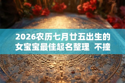2026农历七月廿五出生的女宝宝最佳起名整理  不撞名