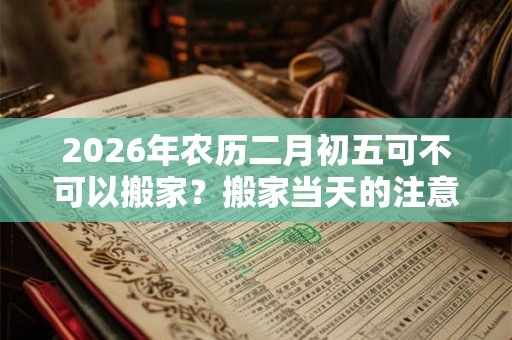 2026年农历二月初五可不可以搬家？搬家当天的注意事项