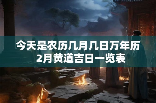 今天是农历几月几日万年历  2月黄道吉日一览表