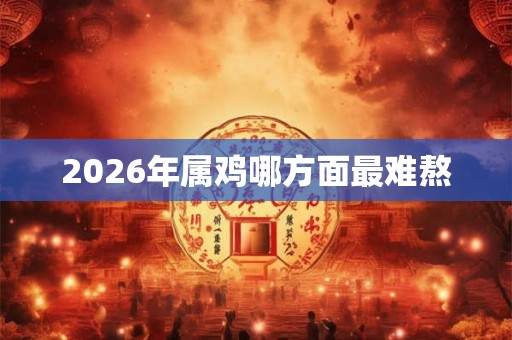 2026年属鸡哪方面最难熬