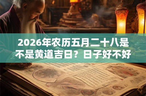 2026年农历五月二十八是不是黄道吉日？日子好不好？