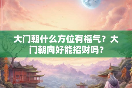 大门朝什么方位有福气？大门朝向好能招财吗？