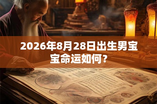 2026年8月28日出生男宝宝命运如何？