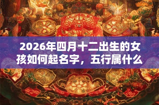 2026年四月十二出生的女孩如何起名字，五行属什么