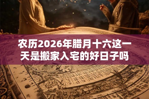 农历2026年腊月十六这一天是搬家入宅的好日子吗