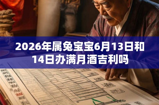 2026年属兔宝宝6月13日和14日办满月酒吉利吗