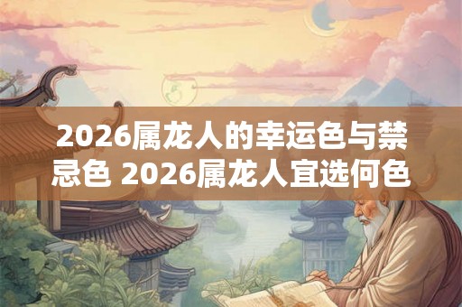 2026属龙人的幸运色与禁忌色 2026属龙人宜选何色
