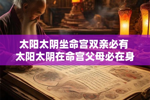 太阳太阴坐命宫双亲必有 太阳太阴在命宫父母必在身边