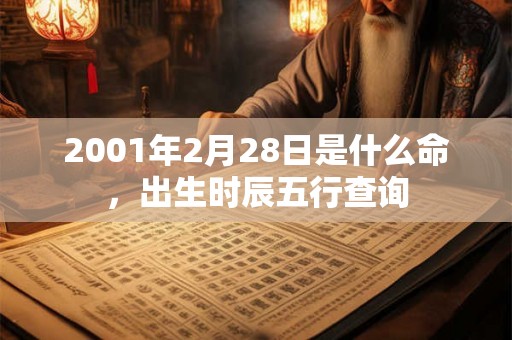 2001年2月28日是什么命，出生时辰五行查询