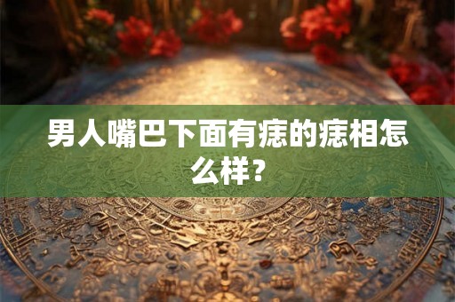 男人嘴巴下面有痣的痣相怎么样？
