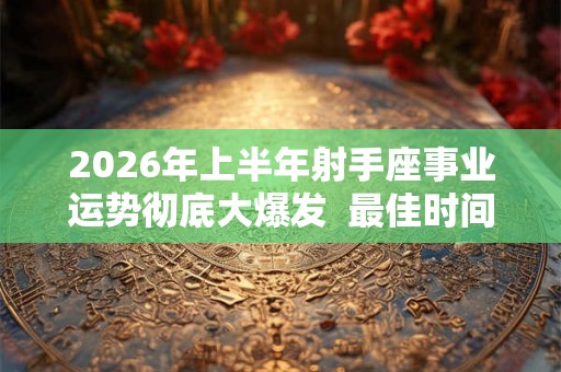 2026年上半年射手座事业运势彻底大爆发  最佳时间