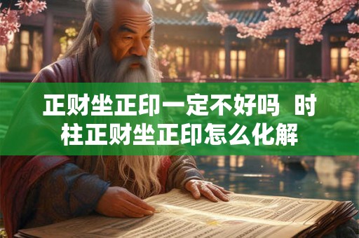 正财坐正印一定不好吗 时柱正财坐正印怎么化解 正财坐正印一定不好吗 时柱正财坐正印怎么化解
