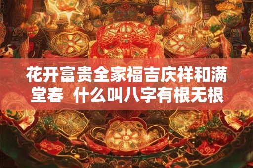 花开富贵全家福吉庆祥和满堂春 什么叫八字有根无根 花开富贵全家福吉庆祥和满堂春 什么叫八字有根无根