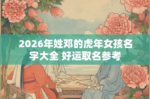 2026年姓邓的虎年女孩名字大全 好运取名参考