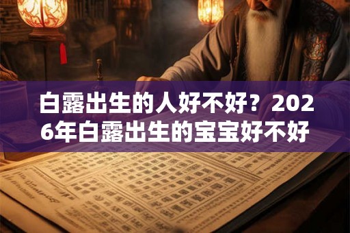 白露出生的人好不好？2026年白露出生的宝宝好不好？